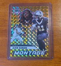 2025 Panini Mosaic Montage Alvin Kamara Gold Mosaic Prizm #10/10 SSP 🔥