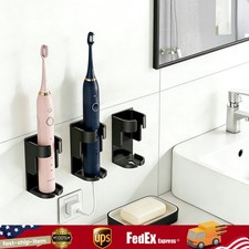 3PCS Self-Adhesive Electric Toothbrush Wall-Mounted Holders Brushing Organizer