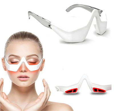 Red Light Therapy Eye Massager Glasses, Microcurrent Eye & Face Beauty Device