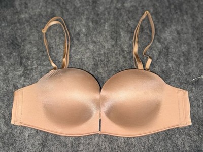 Victorias Secret 34A Bombshell Add-2-Cups Push Up Multiway Strapless Bra Beige