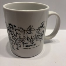 Federal Express Coffee Cup Fedex Join The Crowd White Ceramic Java Mug Vintage