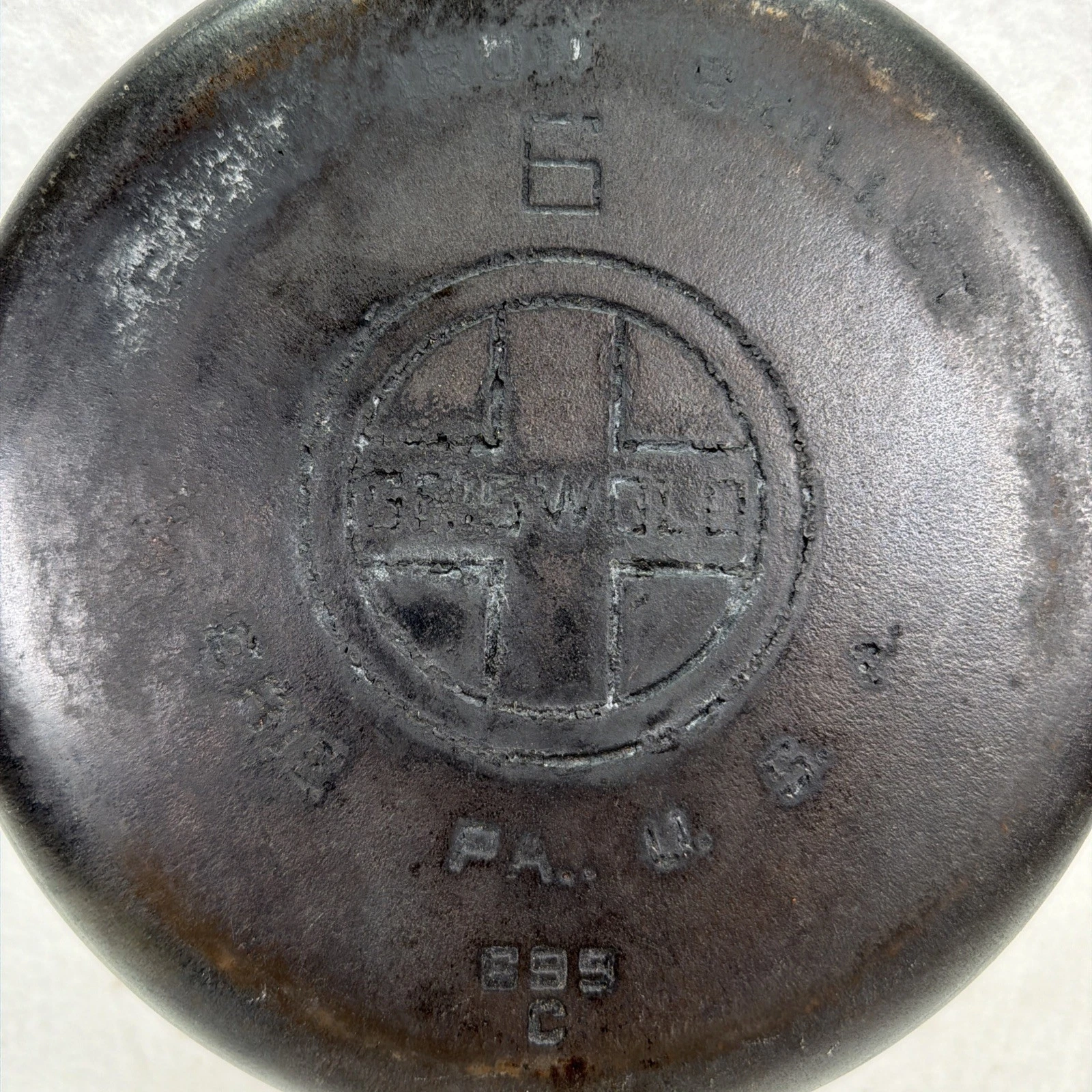 Antique Griswold Block Logo Cast Iron Skillet No. 6-699C (2B)