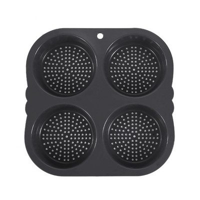 4 Holes Hamburger Bun Maker Food-Grade Silicone Hamburger Bun Pan for Kitchen