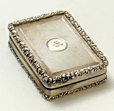 Large English Silver  VINAIGRETTE London 1842 by Edward Edwards