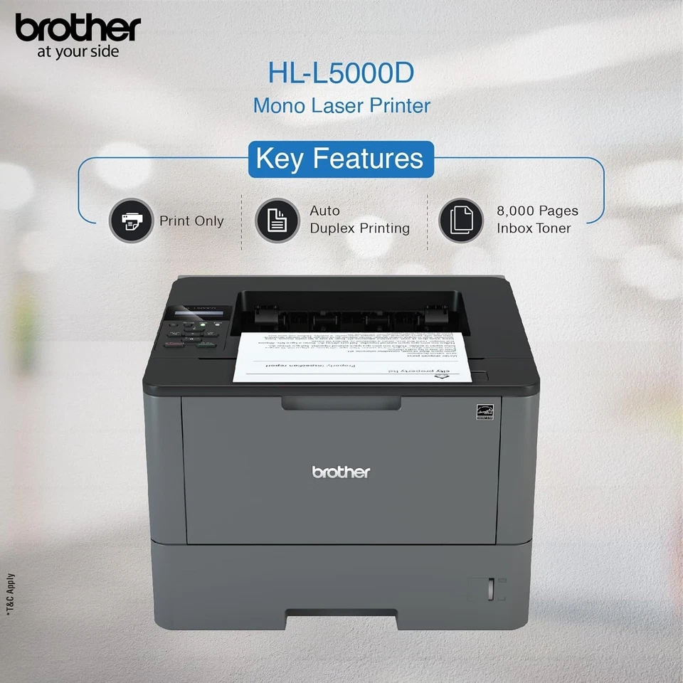 Brother HL-L5000D Double-sided A4 Monochrome Laser Printer - Full Level Toner - Image 4 of 4