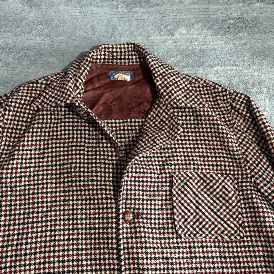 复古 1930 年代 - 40 年代 Pendleton 羊毛格子长袖编舞衬衫尺寸 L 3 口袋 — 第 2/4 张图片