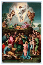 La Trasfigurazione Raffaello Religious Painting Vatican Roma Italia Art Postcard