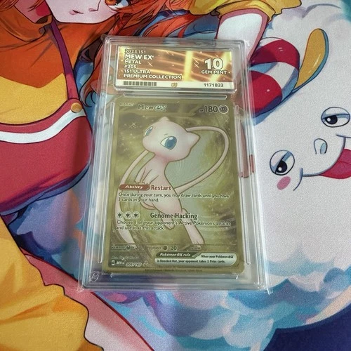 Mew ex 205/165 SV Scarlet & Violet 151 Full Art Holo English Ace 10 Graded Card
