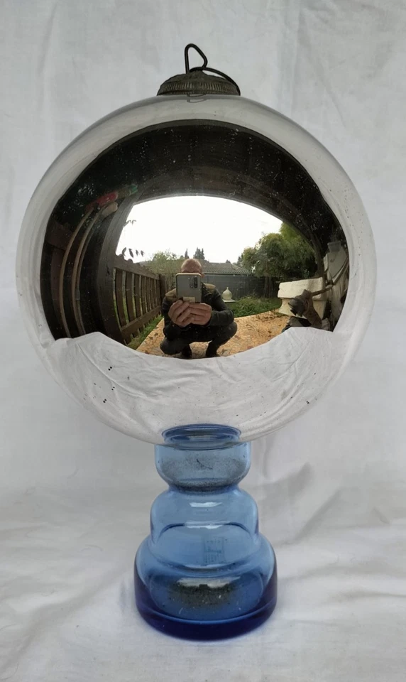 Ancienne Boule De Pardon Déco Noël 15cm Vergo Goetzenbruck Meisenthal Sapin  - Photo 2/4