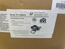Soler & Palau PV-100XPS Black 142 Cfm Inline Centrifugal Dryer Booster Fan Kit