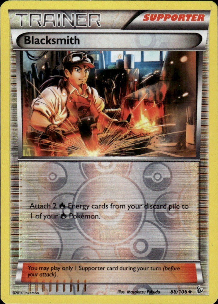 Blacksmith Reverse Holo Uncommon XY - Flashfire 88/106 LP