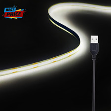 COB LED Strip Lights, USB LED Light Strip 5V LED Light Strips, 3.28FT 6000K USB