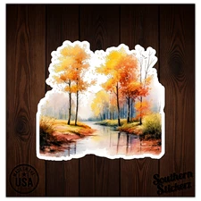 Forest River Landscape - Vinyl Decal Sticker - Car Window Laptop - ebn11955