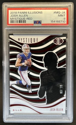2018 Panini Illusions Josh Allen Mystique Red Rookie RC #/99 Bills PSA 9