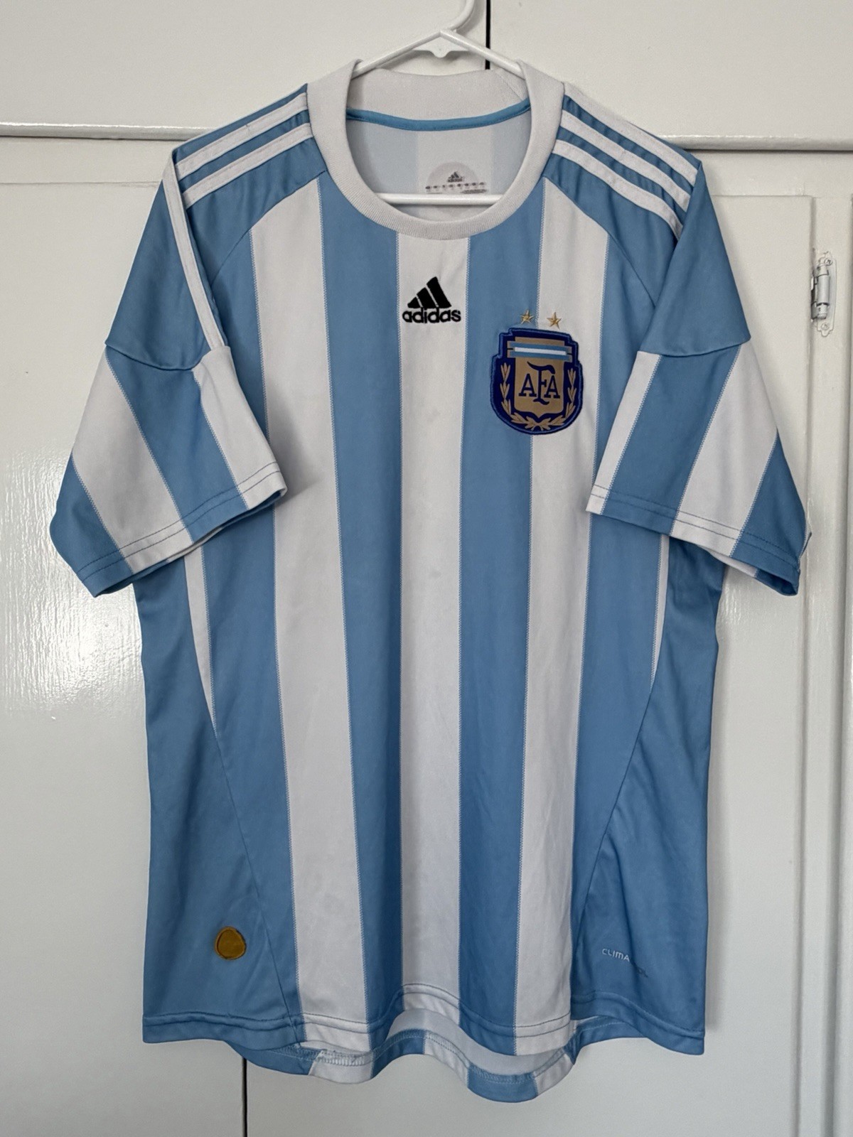 ADIDAS ARGENTINA NATIONAL TEAM 2010 2011 JERSEY FIFA WORLD CUP FOOTBALL SOCCER L