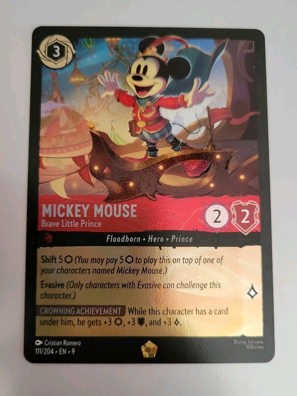 Disney Lorcana TCG - Fabled: Mickey Mouse (111/204) - Legendary Foil - Near Mint
