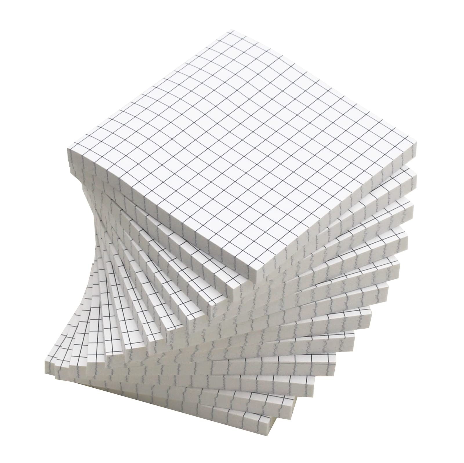 (12 Pad) Lined Grid Sticky Notes,3x3 Inch, Self-Stick Notes, Easy to Post for...-image