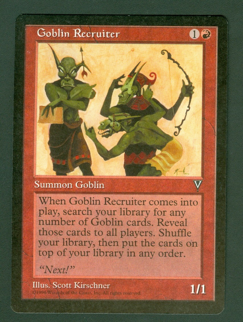 GOBLIN RECRUITER   uncommon  1997 Visions MTG  Unplayed  Near mint