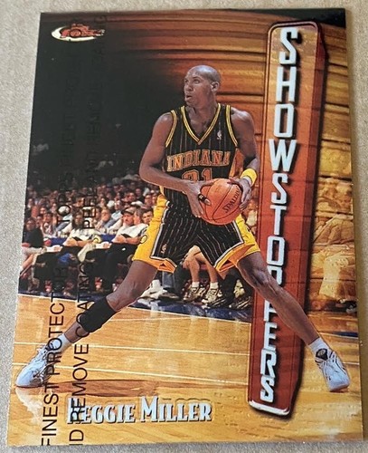 Reggie Miller Hof 1997-98 Topps Finest Showstoppers Card #240-S7 NM-MT Condition - Bild 1 von 2