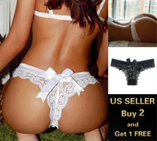 Women Sexy G-string Lingerie Thongs Panties Briefs Underwear Knickers Black E