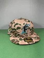 Florida Marlins New Era 59Fifty Fitted Hat 7 Duck Camo 1997 World Series Cap