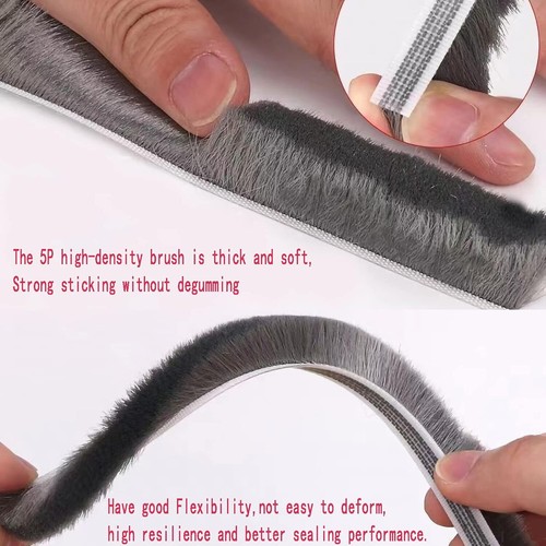 33 Ft Gray Self-Adhesive Soundproofing Weather Stripping for Doors and Windows - Picture 9 of 25