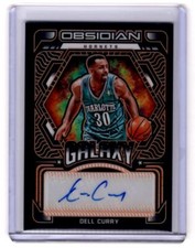 Dell Curry Auto /50 #GA-DCU 2021-22 Obsidian Galaxy Orange Etch