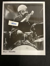 VINTAGE BILLY HIGGINS, JAZZ DRUMMER, 8X10 B&W PRESS PHOTO
