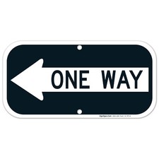 One Way Sign, With Left Arrow