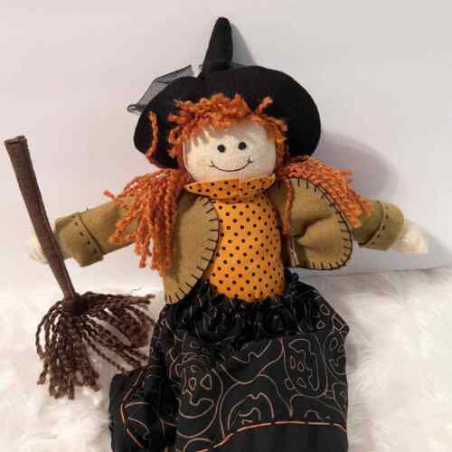 Glinda Witch Red Hair Pumpkin Plush Decor, Halloween Jack O Lantern Russ Berrie - Picture 1 of 7