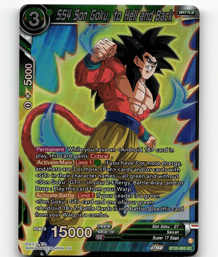 SS4 Son Goku Power of Awakened Bonds BT30-133 SPR Dragon Ball