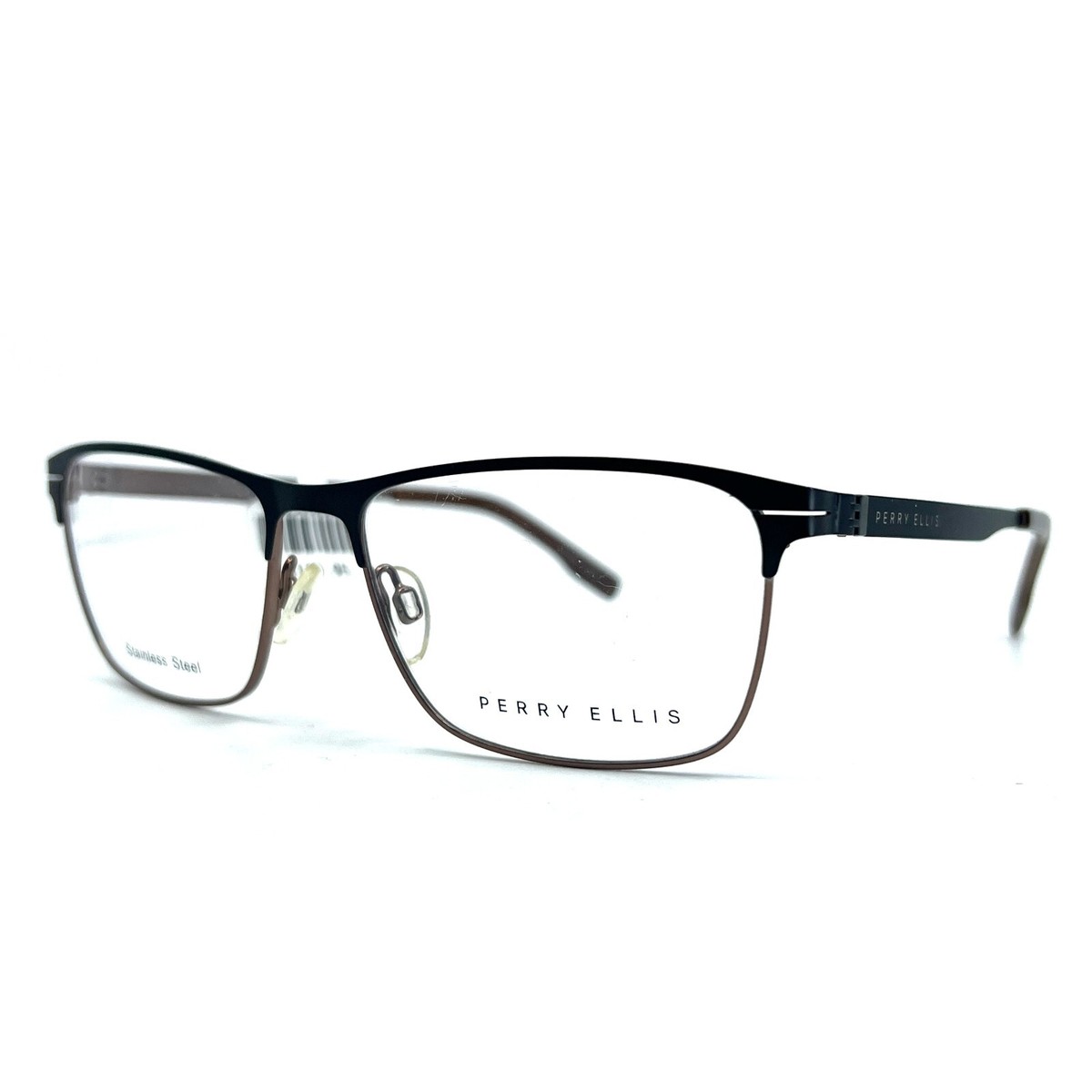 Perry Ellis Eyeglasses Frames PE 408-1 Black Brown Square  display picture 2