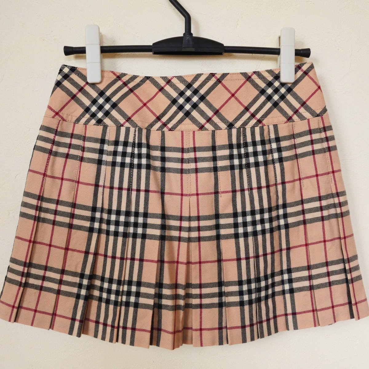 スカート Burberry skirt size 38 Burberry Beige Classic Check Wool Pleated Skirt Size 4/38