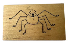 Craft Stamps Silly Spider with Long Legs Wooden Rubber Stamp