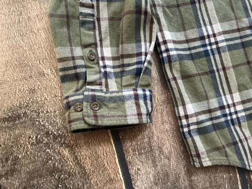 CARHARTT ORIGINAL FIT PLAID HEAVY FLANNEL SHIRT GREEN MULTI MENS 3XL EXCELLENT - Picture 5 of 9