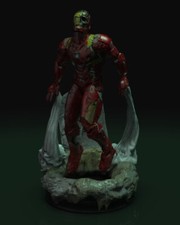 Kit Modelo Estatua Escultura Resina Zombie Iron Man Marvel Sin Pintar/Sin Montar