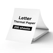 200 Sheet Thermal Folding Printing Paper 8.5x11 Inches US Letter Continuous P...