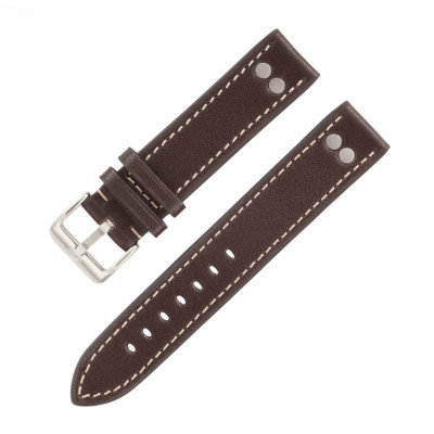 Laco Pilot Strap Dark Brown Handmade 22 MM without Buckle Genuine New