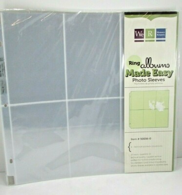 We R Memory Keepers Page Protectors 6 up 6x4
