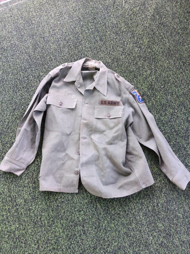 Vintage OG-107 Shirt Military Fatigue Utility U.S. Army Sateen Vietnam Era