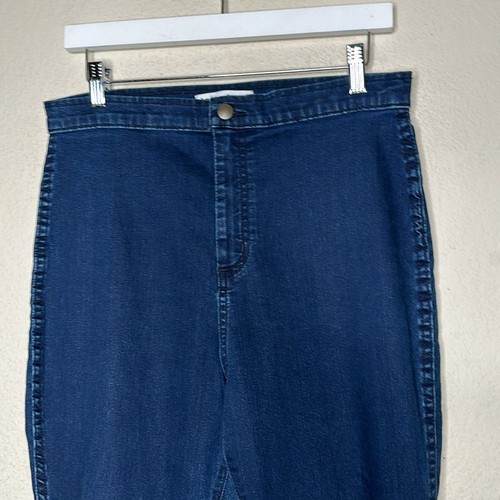 Neu ohne Etikett American Apparel The Easy Jeans hoher Bund Stretch Skinny blau Größe Large - Bild 10 von 16