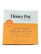The Honey Pot  Normal Wipes Intimate Parts +  Body + Face. 15 C box dented