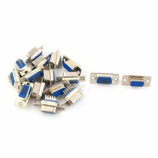 DB15 15-Pin 3 Row Female Computer VGA Cable Solder Connector Adapter 16 Pcs