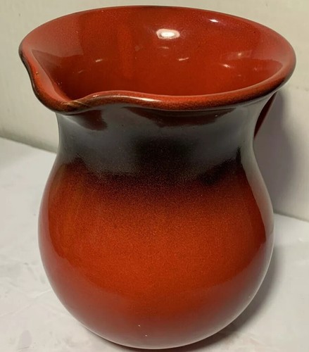 FABRIQUE EN ITALIE Made in Italy Red Black Stoneware.PITCHER Glazed CLAY 6.75" - Picture 7 of 12