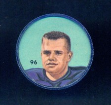 1963 CFL NALLEY'S POTATO FOOTBALL SP COIN #96 NORM RAUHAUS WINNIPEG BLUE BOMBERS
