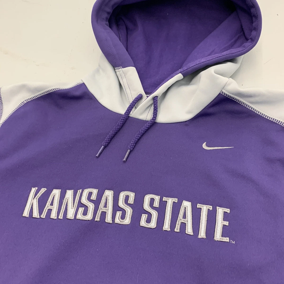 Vintage Nike Team Kansas State Wildcats Therma Fit Hoodie Youth Size Large