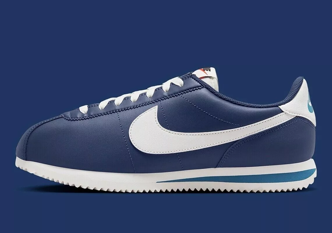 Tenis deportivas Nike Cortez medianoche marino blancas blancas para hombre | eBay