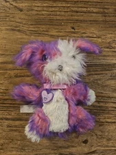 Moose SCRUFF-a-LUVS Dog Plush Pink Purple COLLAR Locket 25cm approx Stuffed Toy
