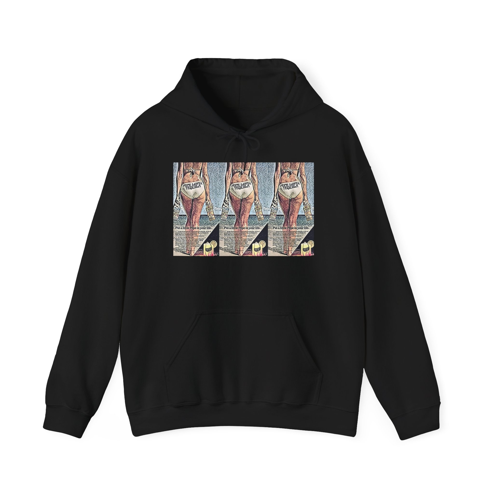 Pepe Lopez Tequila Graphic Print Unisex Hoodie Crew Heavy Blend Sweatshirt