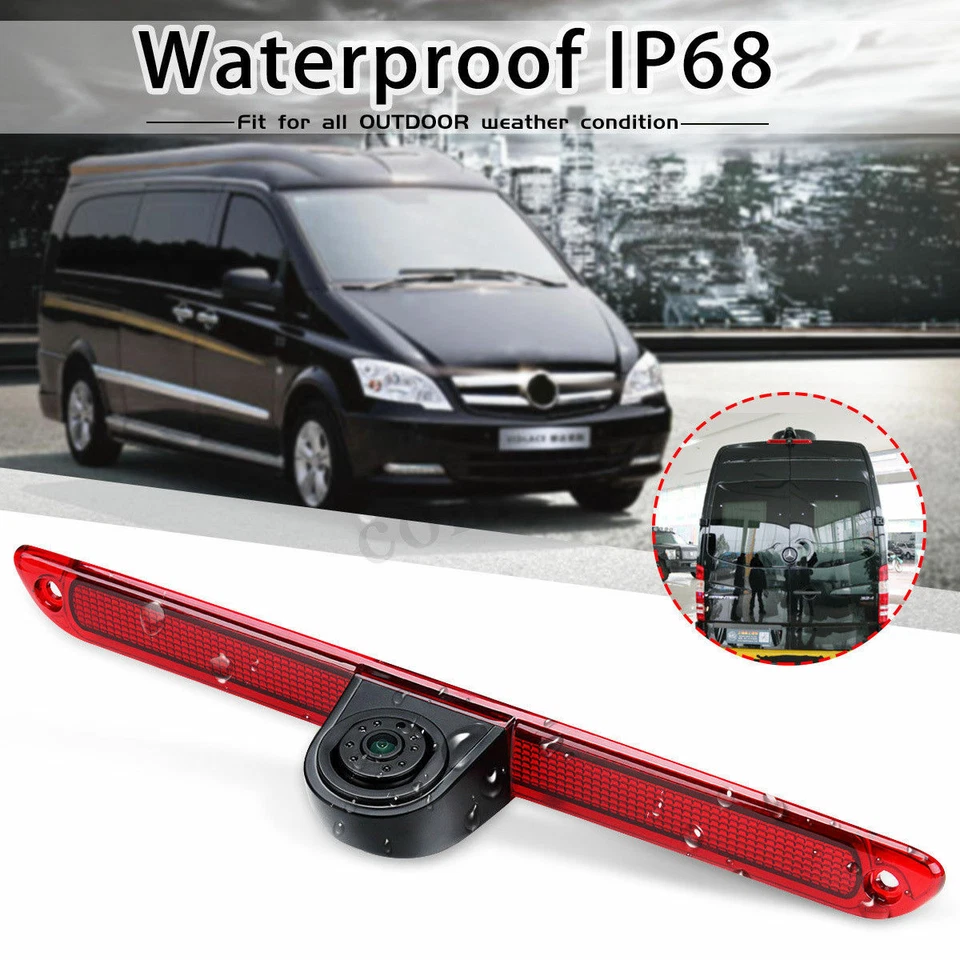 4.3" Car Rear View Mirror Monitor+IR Backup Camera For Benz Sprinter VW Crafter - Image 4 of 4